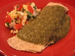 Pinto Bean Burritos with Zingy, Green Tomatillo Sauce